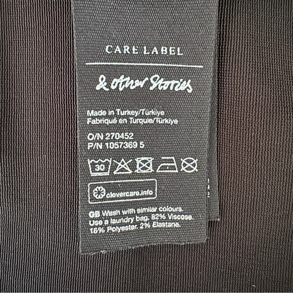 & Other Stories Black Wrap Crop Top size Medium - Picture 9 of 13